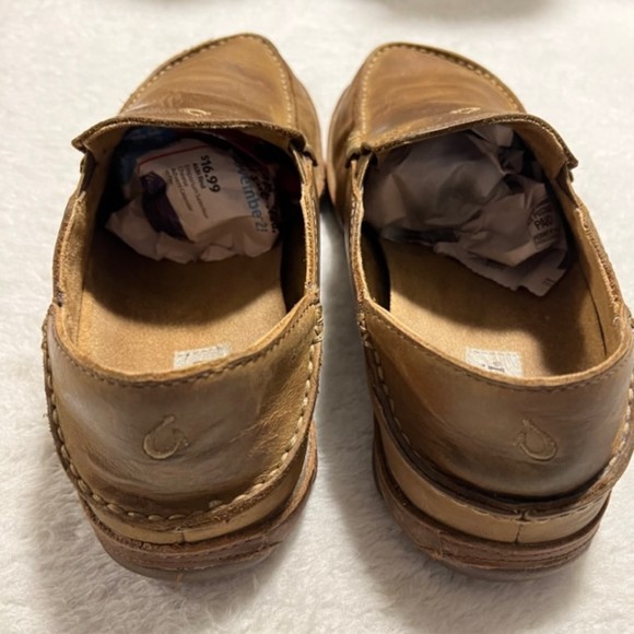 Olukai Mens US Sz 10M Moloa Brown Leather Slip On Loafer Shoes - Picture 3 of 11